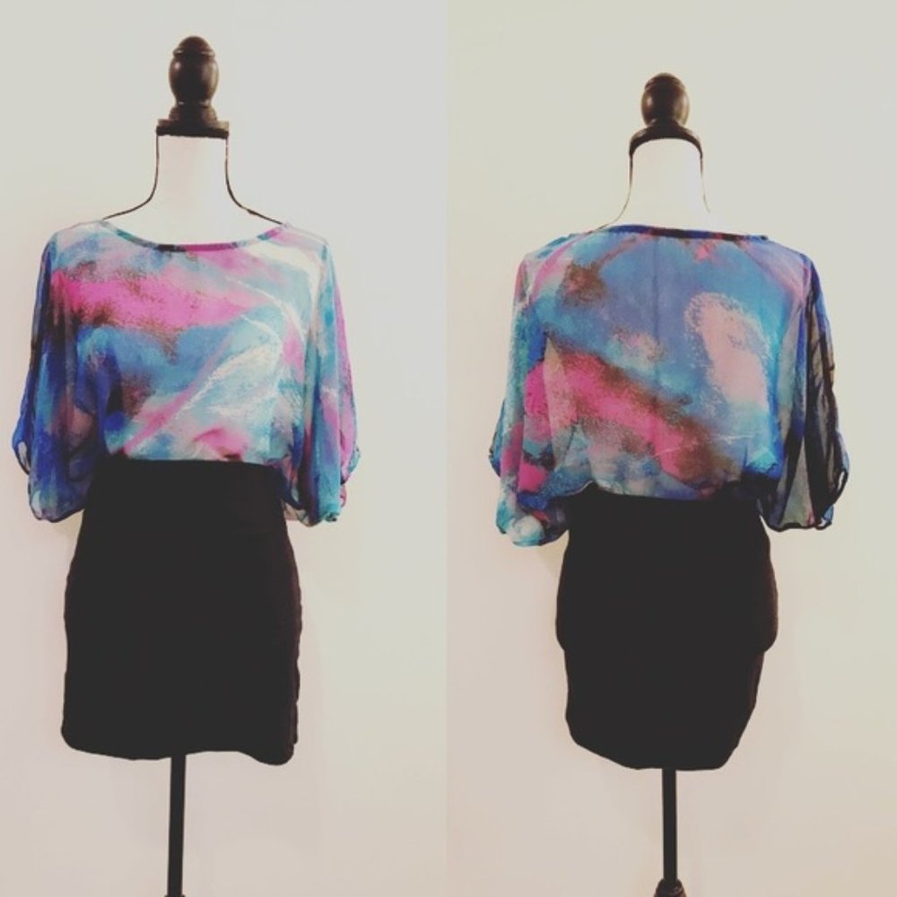 Casual Black Knit Mini Skirt